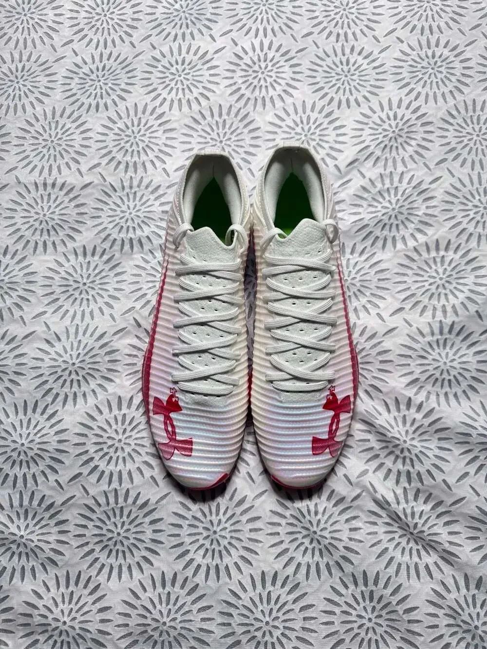 Under Armour Blur Pro Men's Football Cleats White Red 12 Mens 3028220-101